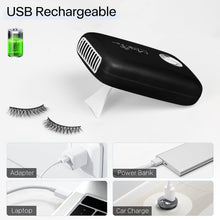 Load image into Gallery viewer, Eyelash Mini Lash Fan for Eyelash Extension Portable Lash Fan Dryer Handheld Rechargable USB Eyelashes Fans with 3 Adjustable Speed Cooling Air Fans Eyelashes Extension Application (Black)
