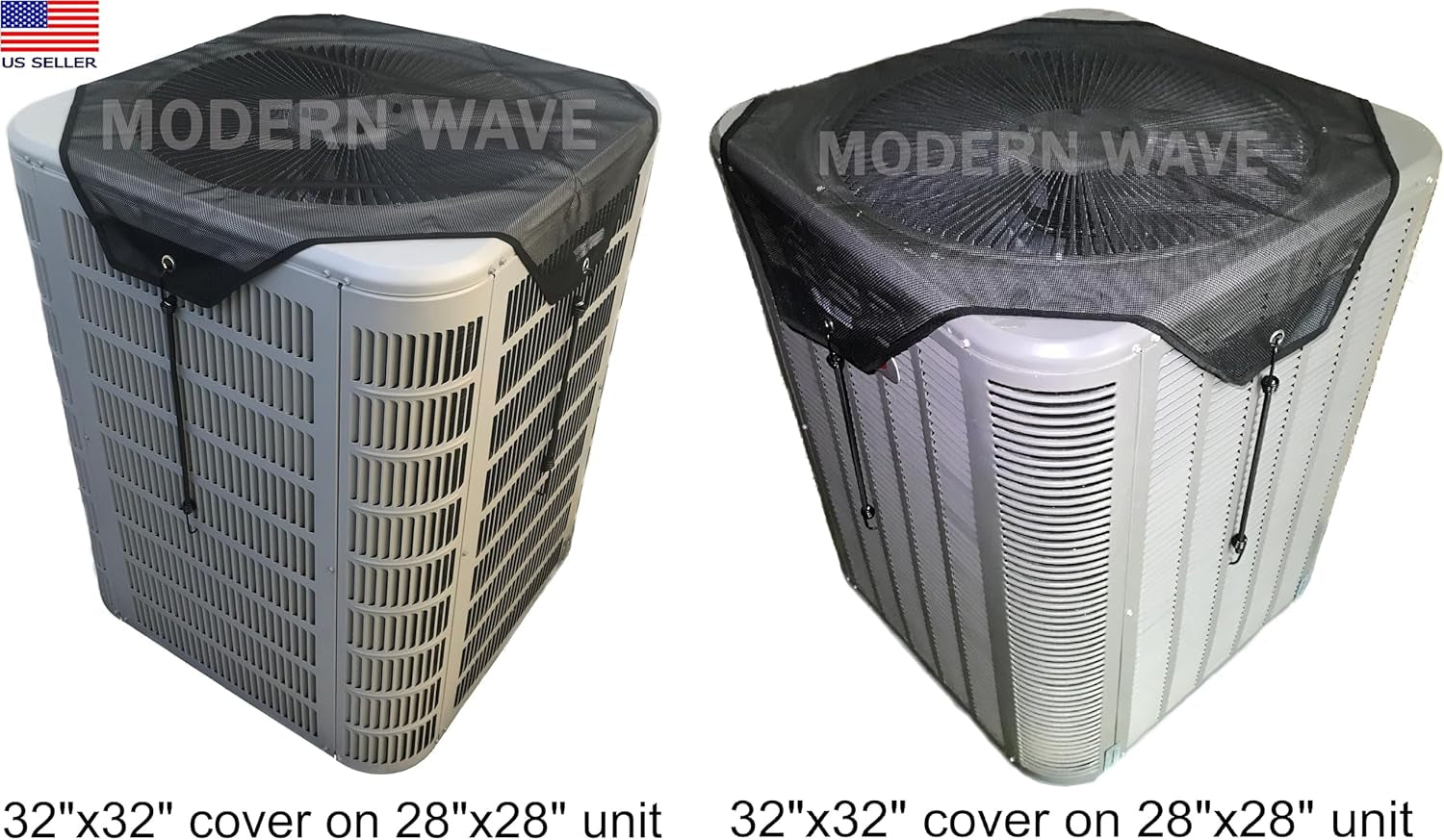 Central Air Conditioner Cover for outside Units 32 X 32 - Top Universal Outdoor AC Cover Defender (Mesh, 32" X 32")