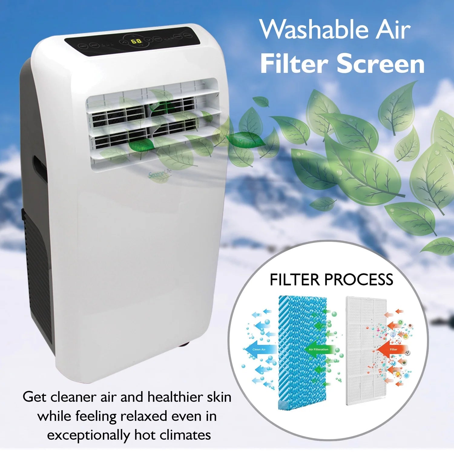 SLACHT108 Portable Room Air Conditioner and Heater (10,000 BTU)