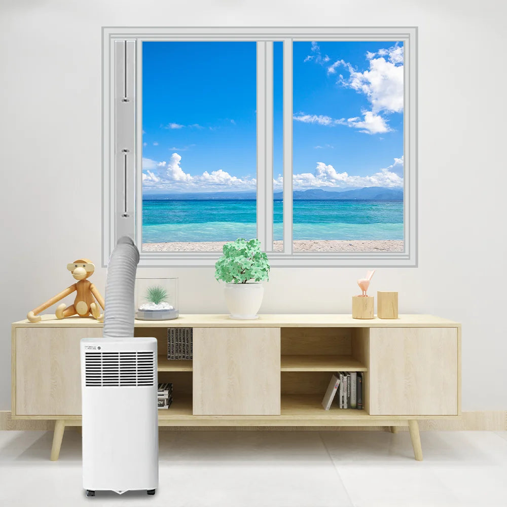 Portable Air Conditioner Window Kit, Adjustable Vertical/Horizontal Sliding Window Kit Plate for AC Unit, AC Window Vent Kit, AC Window Seal Suitable for 5.9” AC Exhaust Hose