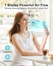 Load image into Gallery viewer, Mini Handheld Fan Battery Operated Small Personal Portable Fans Speed Adjustable USB Rechargeable Fans Cute Design Powerful Eyelash Fan for Stylish Kids Girls Women Men Indoor Outdoor Travel

