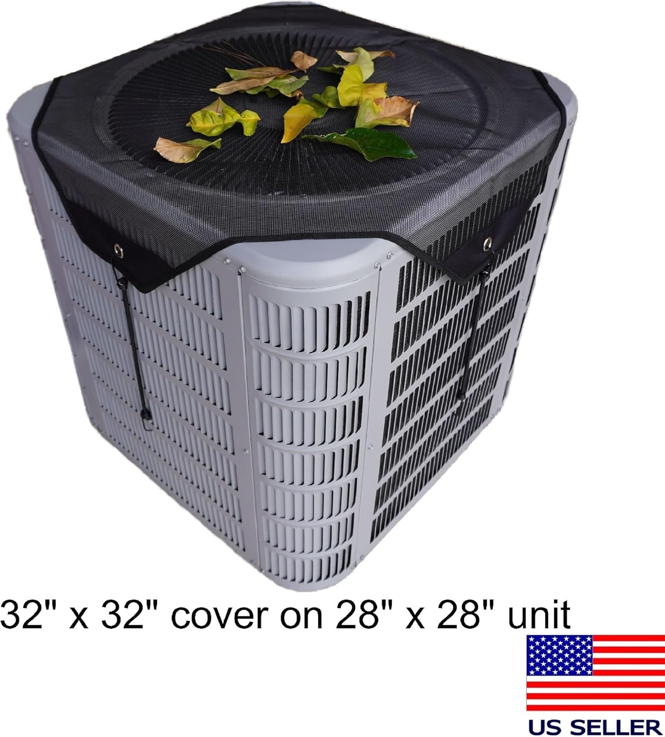 Central Air Conditioner Cover for outside Units 32 X 32 - Top Universal Outdoor AC Cover Defender (Mesh, 32" X 32")