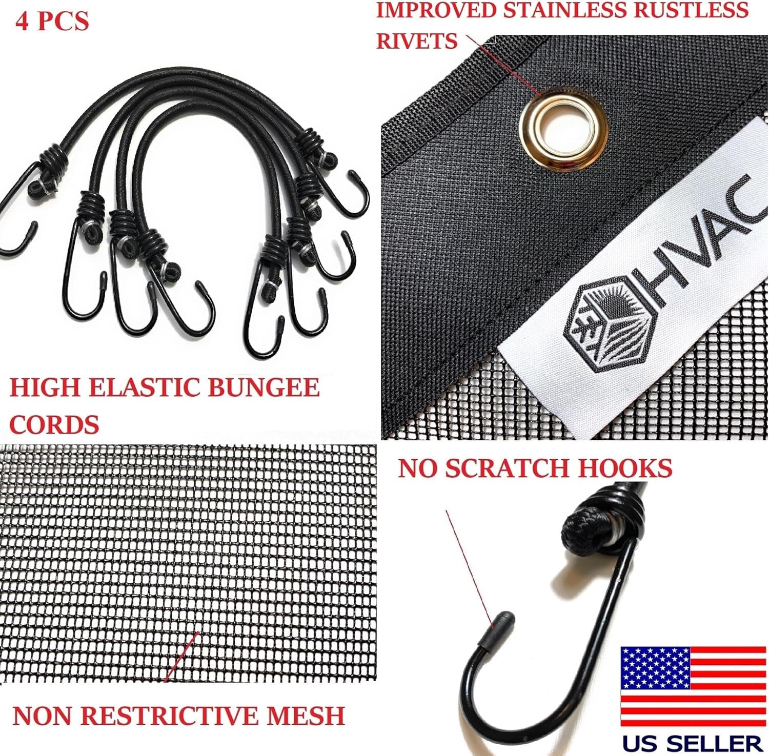 Central Air Conditioner Cover for outside Units 32 X 32 - Top Universal Outdoor AC Cover Defender (Mesh, 32" X 32")