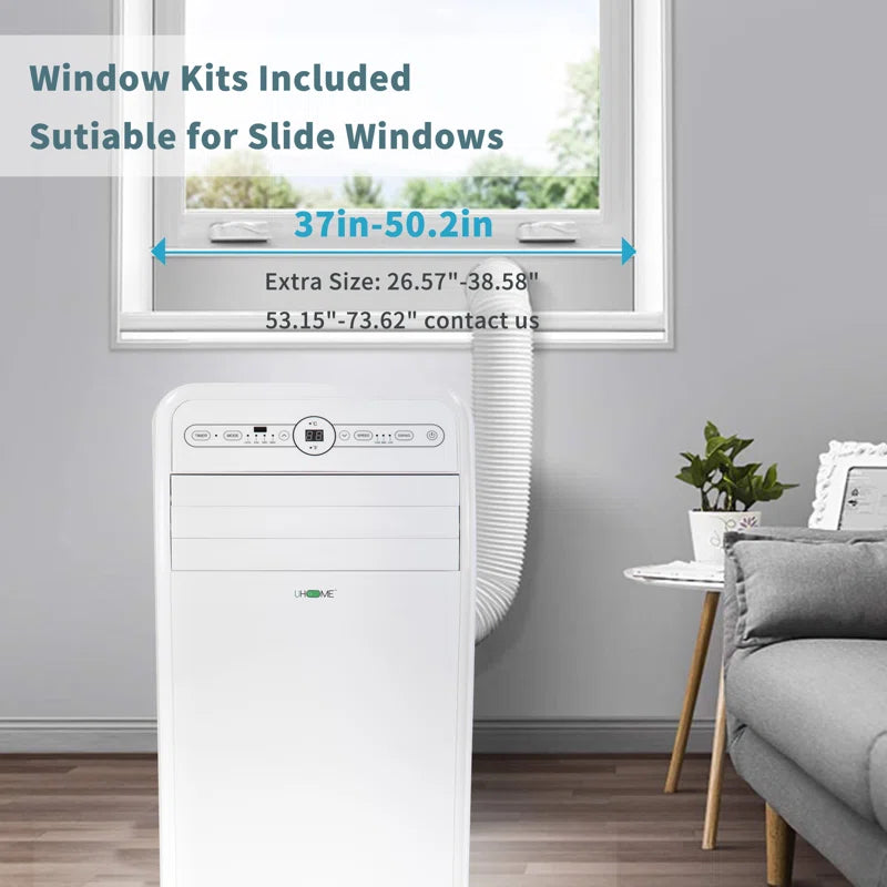 12000(ASHRAE) BTU Portable Air Conditioner for 400 Square Feet with Heater and Remote Included