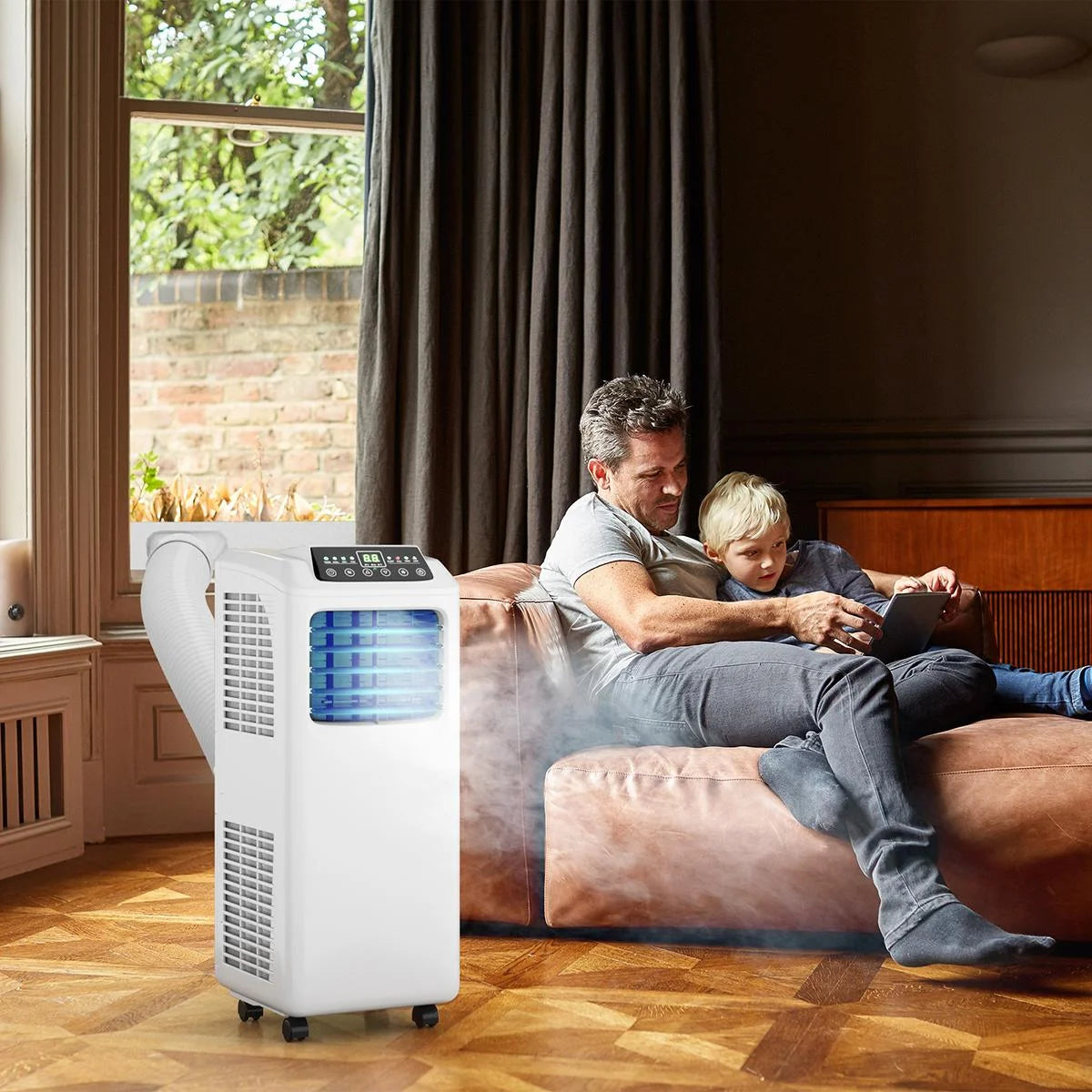 9000BTU Portable Air Conditioner, 3-In-1 Floor AC Unit W/Dehumidifier Modes, Easycool Quiet AC Unit