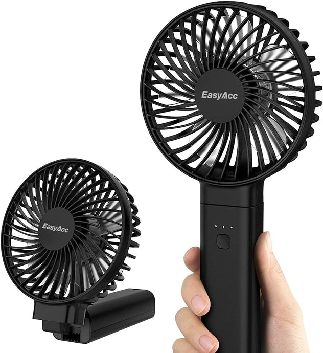 Portable Personal Fan - Silent Powerful Fan with 4 Speeds, USB-C Rechargeable Battery,Ultra Quiet Washable Guard, Foldable,Portable Cooling for Travel Outdoor (Ideal Gift for Men, Women)