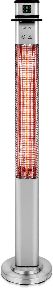 Infrared Patio Heater, Electric Patio Heater for Indoor/Outdoor Use, 1500 W (Silver)