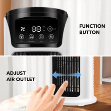 Load image into Gallery viewer, Portable Air Conditioner Humidifier Atmosphere Light Fan USB Cooler Air Conditioner, 3 in 1 Function, Office Household Essential Cooler USB Portable Air Conditioner USB Fan
