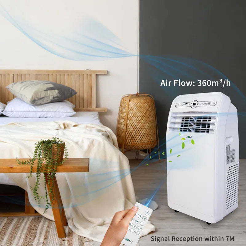 12000(ASHRAE) BTU Portable Air Conditioner for 400 Square Feet with Heater and Remote Included