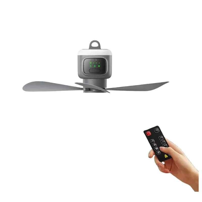 12000Mah Camping Ceiling Fan Portable Outdoor Tent Air Circulator Cooling Fan with High Capacity