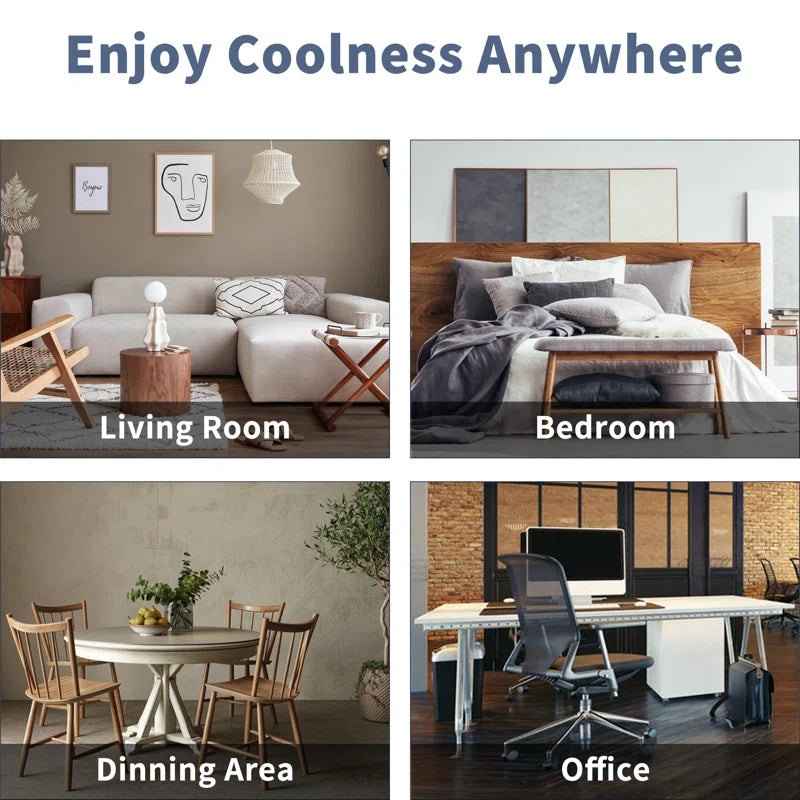 12000(ASHRAE) BTU Portable Air Conditioner for 400 Square Feet with Heater and Remote Included