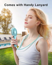 Load image into Gallery viewer, Mini Handheld Fan Battery Operated Small Personal Portable Fans Speed Adjustable USB Rechargeable Fans Cute Design Powerful Eyelash Fan for Stylish Kids Girls Women Men Indoor Outdoor Travel
