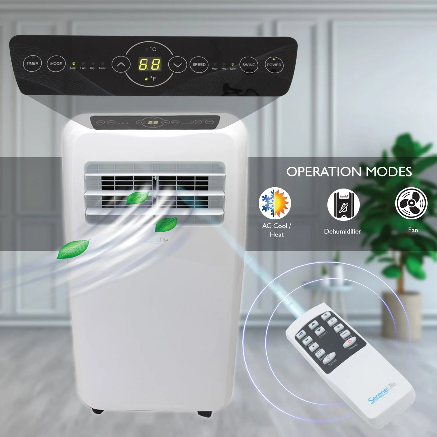 SLACHT108 Portable Room Air Conditioner and Heater (10,000 BTU)