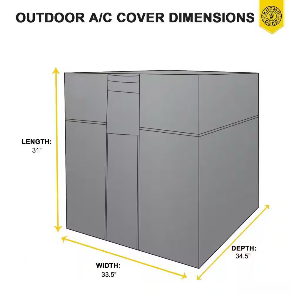 Grey Air Condition Heavy-Duty Weatherproof Protector Cover