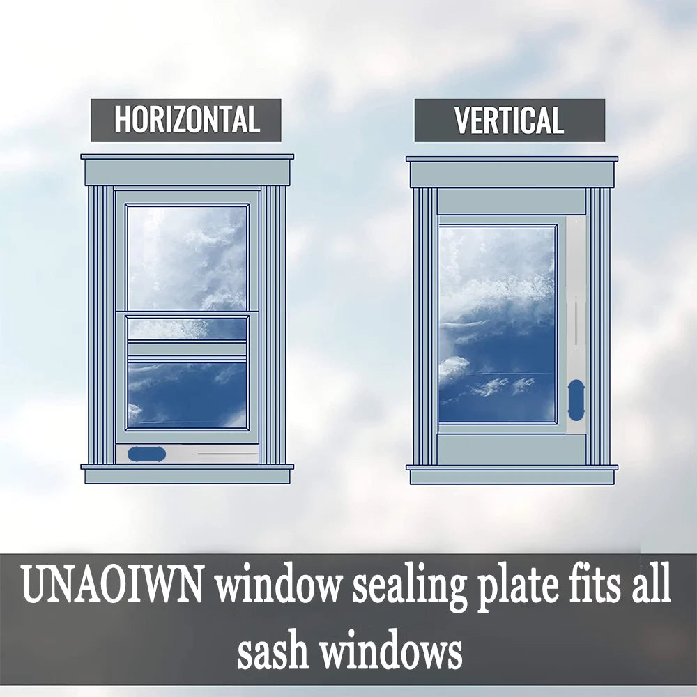 Portable Air Conditioner Window Kit, Adjustable Vertical/Horizontal Sliding Window Kit Plate for AC Unit, AC Window Vent Kit, AC Window Seal Suitable for 5.9” AC Exhaust Hose