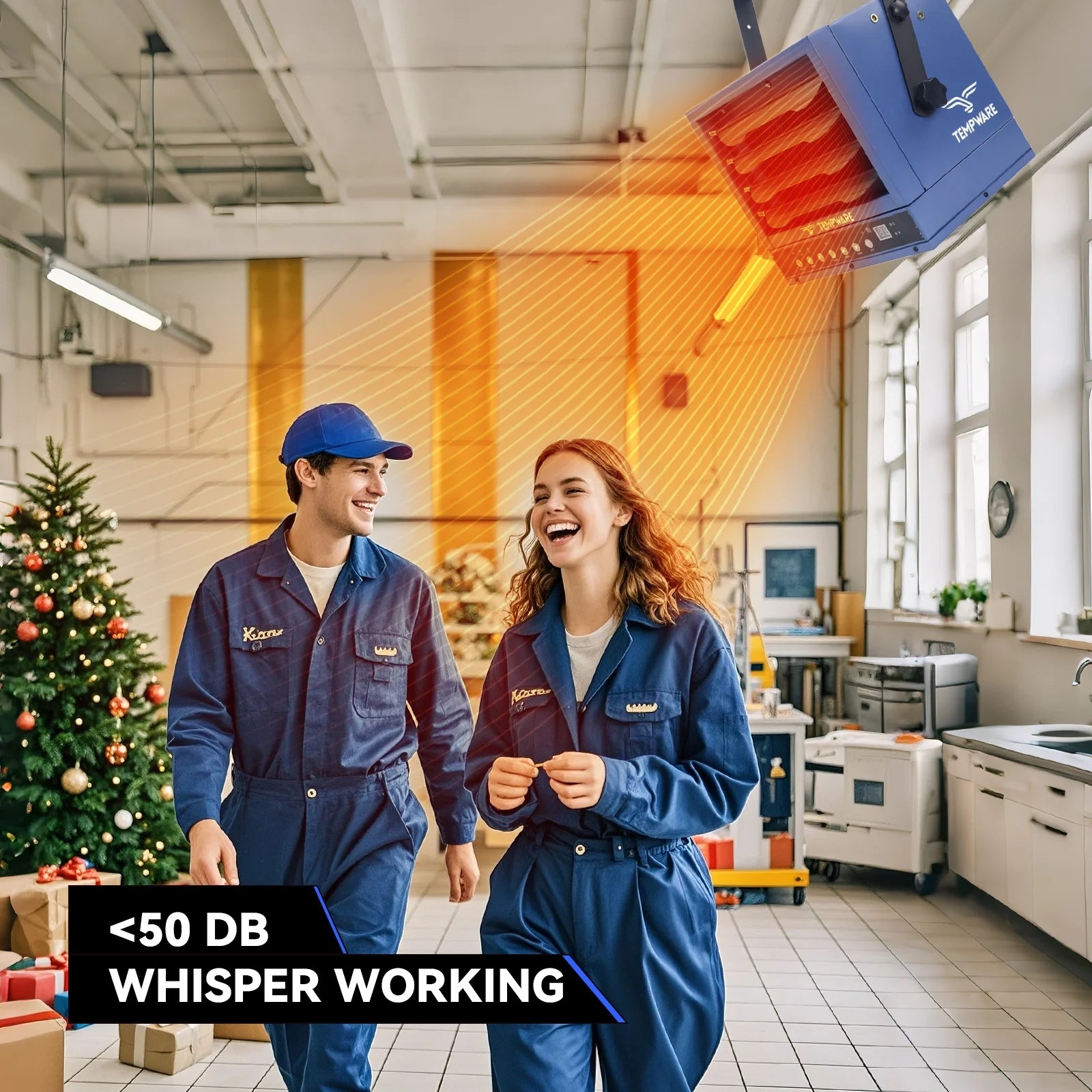 240V 5000W Electric Garage Heater with 3 Speed Overheat Protection for 592 Sq Ft