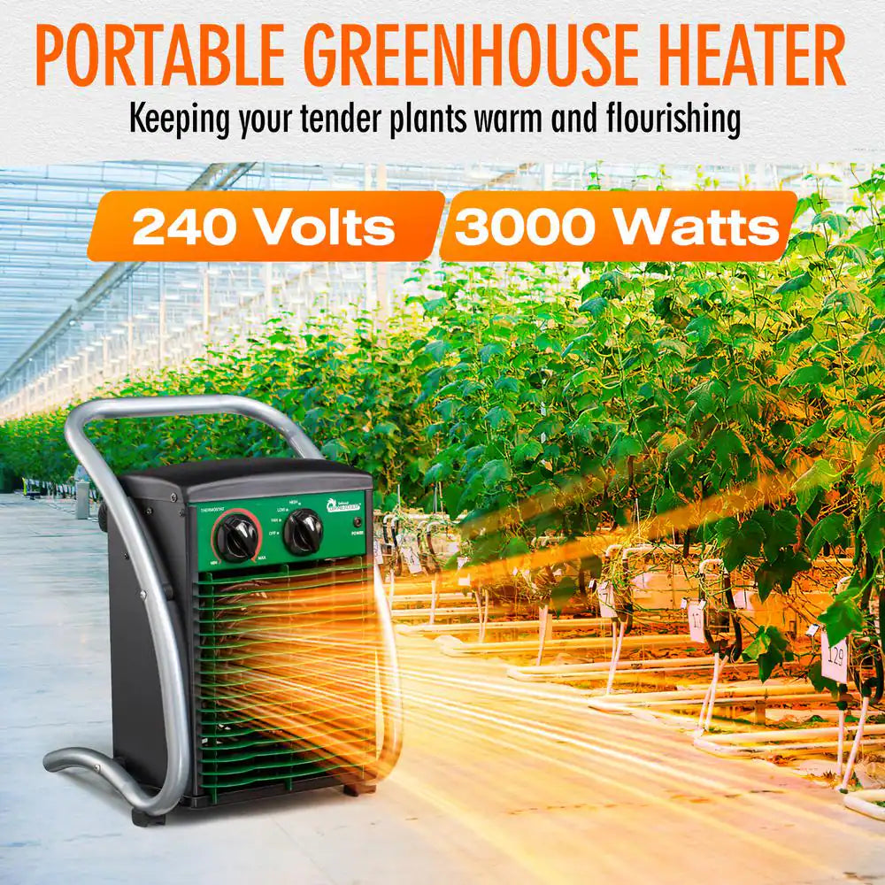 Greenhouse 3,000-Watt Garage Workshop Portable Heater