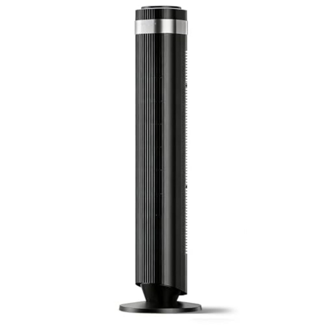 Bladeless Tower Fan - 28 dB, 5 Speeds, Remote, Quiet Bedroom Cooling