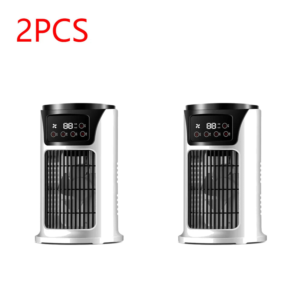 Portable Air Conditioner Fan Household USB Air Cooler 6H Timer Air Cooler Fan 6 Speeds Desktop 300ML Water Tank Air Conditioner